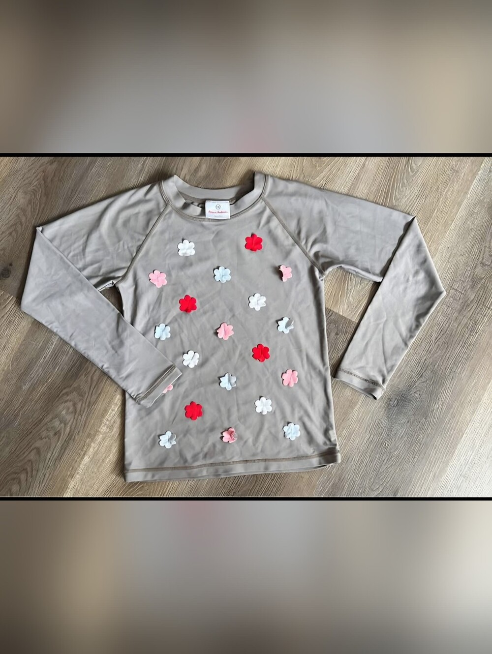 Hanna Andersson Floral Rash Guard Size 140